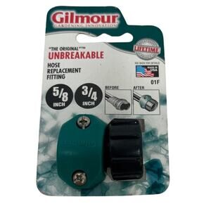 NEW! GILMOUR 5/8” - 3/4” GARDEN HOSE REPLACEMENT FITTING COUPLING